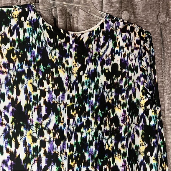 ERDEM Emma Wiggle Abstract Print Silk Mini Shift Dresss - Picture 9 of 16